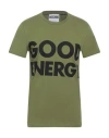 Moschino Man T-shirt Military Green Size 34 Cotton In Green