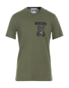 Moschino Man T-shirt Military Green Size 42 Organic Cotton