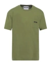 Moschino Man T-shirt Military Green Size 44 Cotton