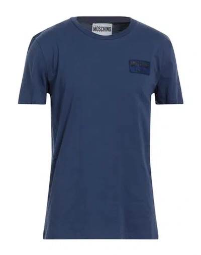 Moschino Man T-shirt Navy Blue Size 42 Cotton