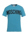 Moschino Man T-shirt Pastel Blue Size 42 Cotton