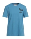 Moschino Man T-shirt Pastel Blue Size 46 Cotton In Blue