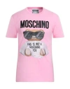 Moschino Man T-shirt Pink Size 34 Cotton