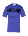 Moschino Man T-shirt Purple Size 40 Cotton