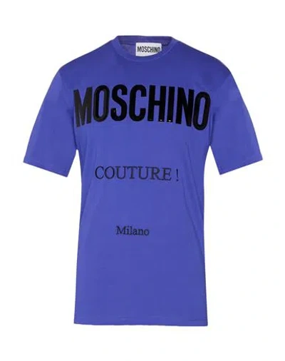 Moschino Man T-shirt Purple Size 40 Cotton