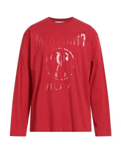 Moschino Man T-shirt Red Size 44 Cotton