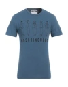 Moschino Man T-shirt Slate Blue Size 34 Cotton