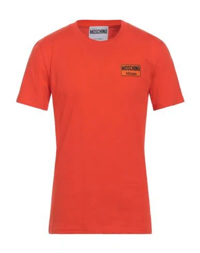 Moschino Man T-shirt Tomato Red Size 38 Cotton