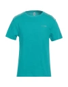 Moschino Man T-shirt Turquoise Size L Cotton In Blue
