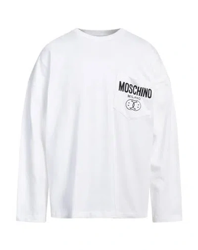 Moschino Man T-shirt White Size 44 Cotton