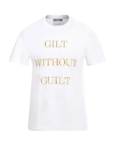 MOSCHINO MOSCHINO MAN T-SHIRT WHITE SIZE 46 ORGANIC COTTON