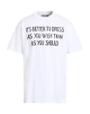 Moschino Man T-shirt White Size L Cotton In White