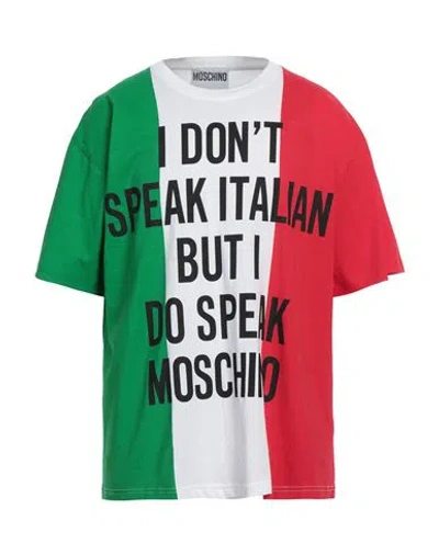 MOSCHINO MOSCHINO MAN T-SHIRT WHITE SIZE L COTTON