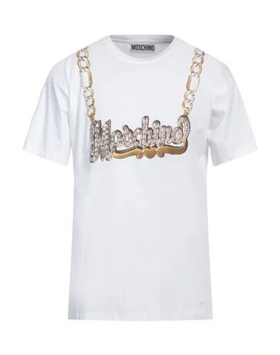 Moschino Man T-shirt White Size M Cotton