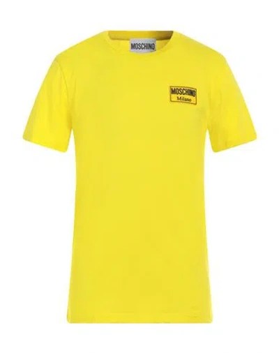 Moschino Man T-shirt Yellow Size 40 Cotton