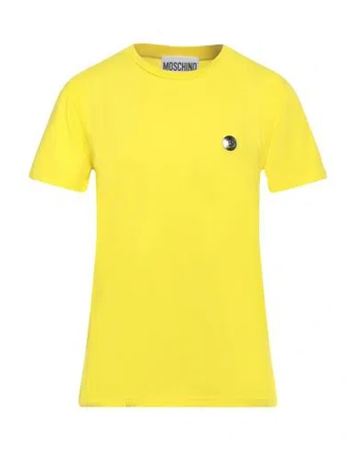 Moschino Man T-shirt Yellow Size 40 Cotton