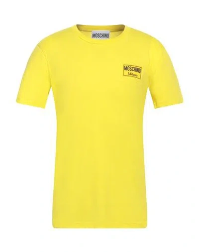 Moschino Man T-shirt Yellow Size 46 Cotton