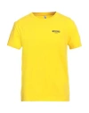 Moschino Man T-shirt Yellow Size M Cotton, Elastane