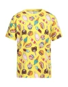 Moschino Swim Man T-shirt Yellow Size M Cotton, Elastane