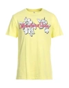 Moschino Swim Man T-shirt Yellow Size M Cotton In Yellow