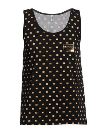 Moschino Man Tank Top Black Size M Cotton, Elastane