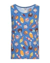Moschino Man Tank Top Blue Size M Cotton, Elastane