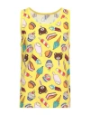 Moschino Man Tank Top Yellow Size S Cotton, Elastane In Yellow