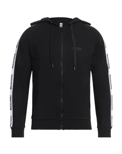 Moschino Hooded Casual Jacket In Black