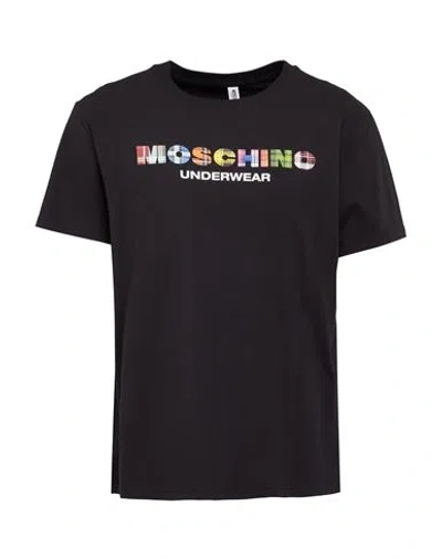 Moschino Man Undershirt Black Size Xl Cotton, Elastane