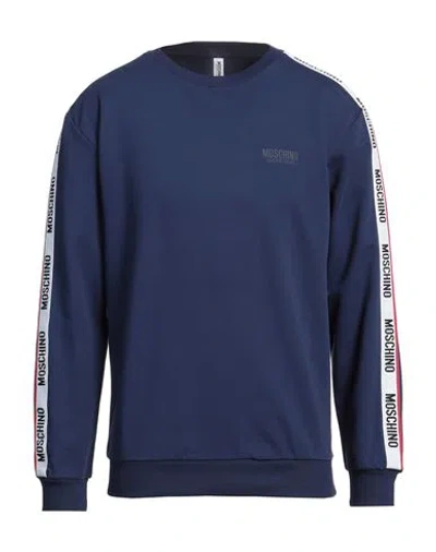 Moschino Logo Printed Crewneck Sweatshirt In Blue