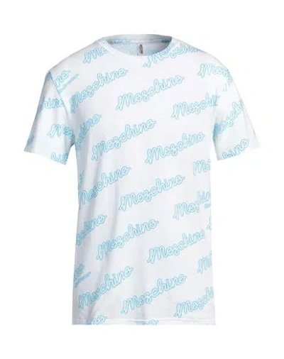 Moschino Logo-print Stretch-cotton T-shirt In Bianco