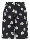 Moschino 'margherite' Print Bermuda Shorts In Black