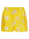 Moschino Floral-printed Elasticated Waistband Shorts In Yellow