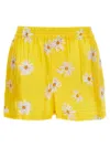 Moschino Floral-printed Elasticated Waistband Shorts In Yellow