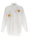 Moschino Floral-embroidered Buttoned Shirt In White