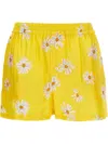 Moschino Floral-printed Elasticated Waistband Shorts In Yellow