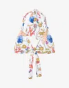 Moschino Marine Print Bikini Top In White