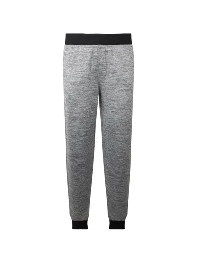 Moschino Marl-effect Track Pants In Gray