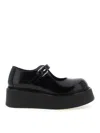 Moschino Black Platform Ballet Flats In Black