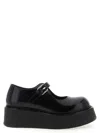 Moschino Black Platform Ballet Flats In Black