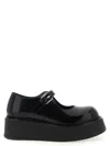 Moschino Black Platform Ballet Flats In Black