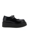 Moschino Black Platform Ballet Flats In Black