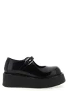 Moschino Black Platform Ballet Flats In Black