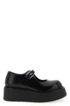 Moschino Black Platform Ballet Flats In Black