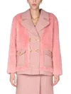 Moschino Mat Jacket In Pink