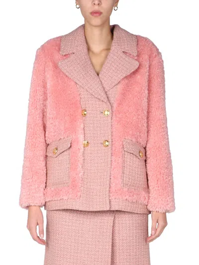 Moschino Mat Jacket In Pink