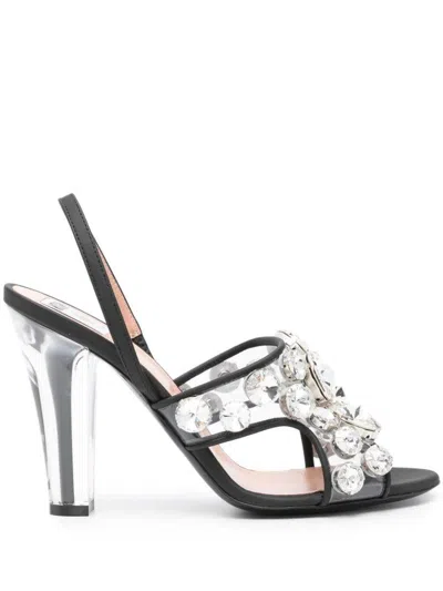 MOSCHINO MOSCHINO MAXI CRYSTAL SLINGBACKS