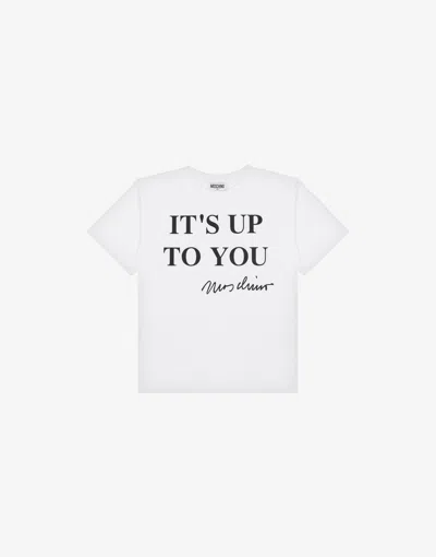 MOSCHINO MAXI JERSEY T-SHIRT IT'S UP TO YOU