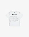 Moschino Maxi Jersey T-shirt Message Print In White