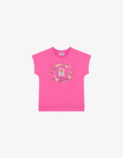 Moschino Maxi Jersey T-shirt Teddy Bear In Pink